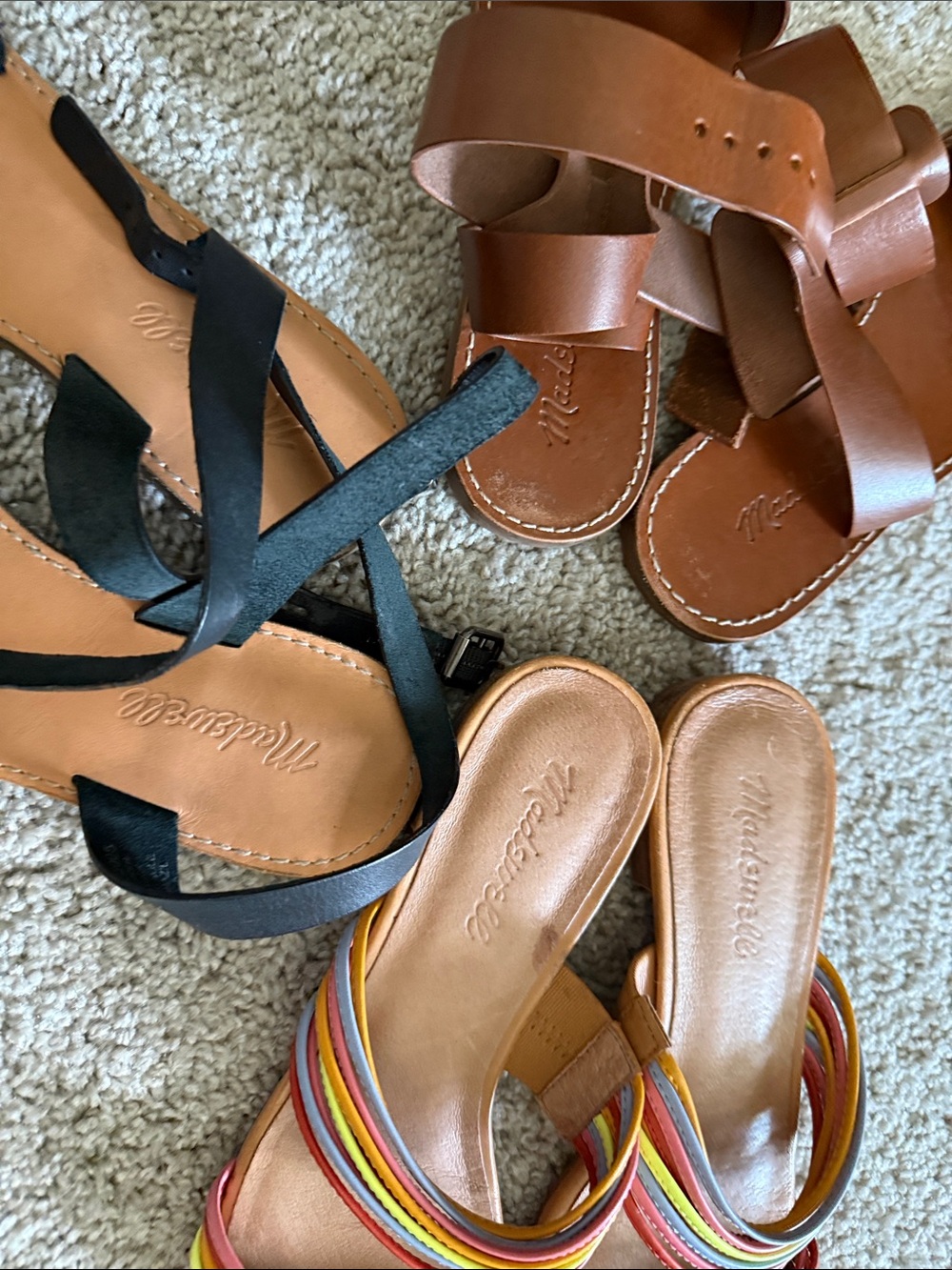Madewell Multicolor Strappy Slide Sandals - Picture 2 of 3